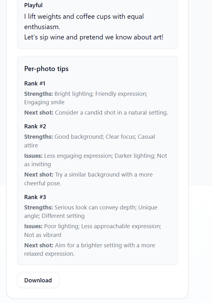 Unlocked dating profile pack screenshot